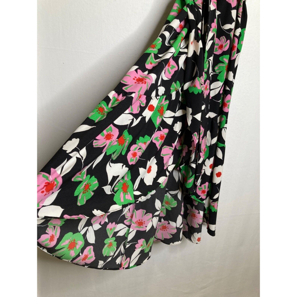 Who What Wear Women’s Floral Wrap Midi Dress Sleeveless V-Neck Ruffle Hem Size M - Picture 10 of 12